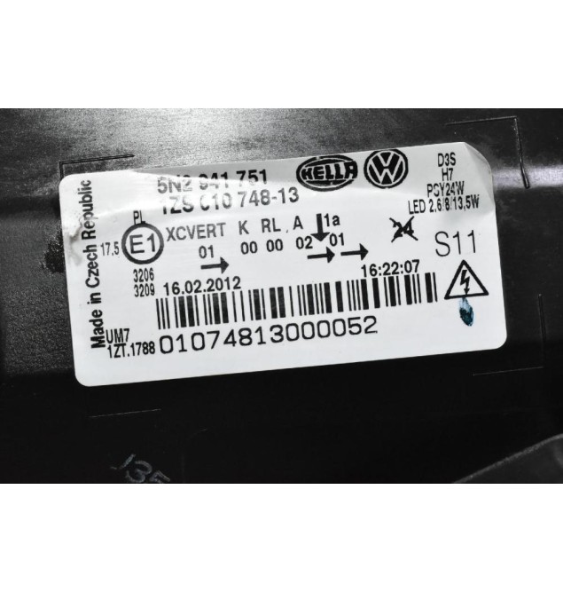 Φανάρι Εμπρός Αριστερά Volkswagen Tiguan R-Line (Xenon / LED) 2011-2018 5N2941751 8K0941597C 4H0941329 (Γνήσιο)