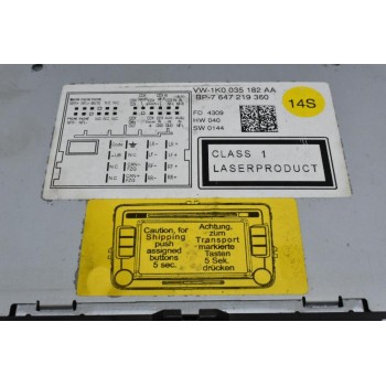 Οθόνη Volkswagen Golf 6 / Tiguan / Touran 2008-2013 1K0035182AA (Γνήσια)