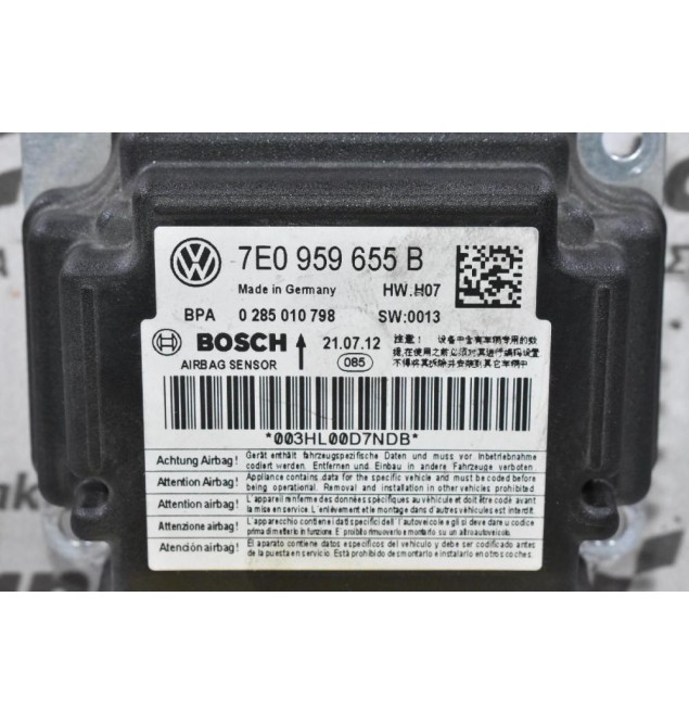 Εγκέφαλος Αερόσακων Volkswagen Transporter T5 2002-2015 7E0959655B 0285010798 (Γνήσιο)