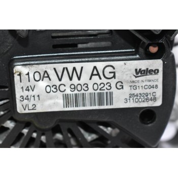 Δυναμό Volkswagen Golf / Jetta / Touran / Passat 1.4 TSI/FSI 110A 2006-2012 03C903023G (Audi A1 A3 / Seat Ibiza Toledo Altea / Skoda Octavia Fabia) (BMY BLG CAX)