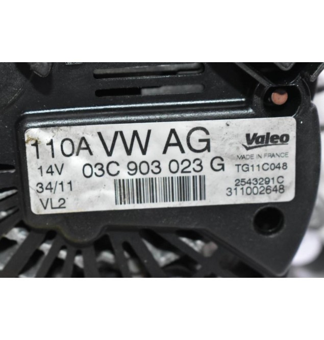 Δυναμό Volkswagen Golf / Jetta / Touran / Passat 1.4 TSI/FSI 110A 2006-2012 03C903023G (Audi A1 A3 / Seat Ibiza Toledo Altea / Skoda Octavia Fabia) (BMY BLG CAX)