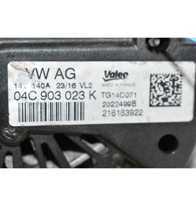 Δυναμός Audi A3 1.4 TFSI CXS 2010-2020 04C903023K (Γνήσιο) (Seat Leon - Ibiza / Volkswagen Golf Jetta)