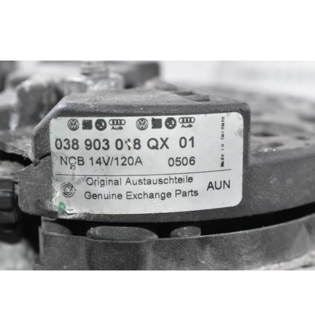 Δυναμό Audi TT 1.8 20VT 1996-2006 038903018QX 120A (Γνήσιος) (Volkswagen Golf / Passat / Beetle)