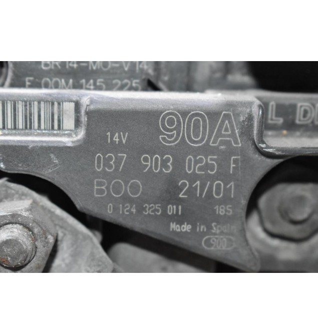 Δυναμό Volkswagen Golf / Bora / Beetle 1.4 1.6 90A 14V 1998-2005 (Γνήσιο) 037903025F 0124325011 (Skoda Fabia Octavia / Seat Ibiza Leon Toledo / Audi A2)