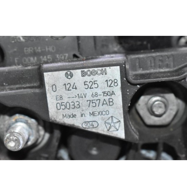 Δυναμό Jeep Compass / Patriot 2.0 BYL 150A 14V 2006-2015 05033757AB 0124525128 (Dodge Caliber / Chrysler Sebring)