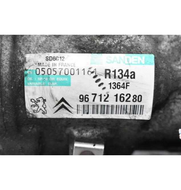 Κομπρεσέρ Aircondition - A/C Κλιματισμός Peugeot 207 208 308 Partner 508 2005-2012 9671216280 (Citroen C3 Picasso Berlingo C4 Grand Picasso DS3)