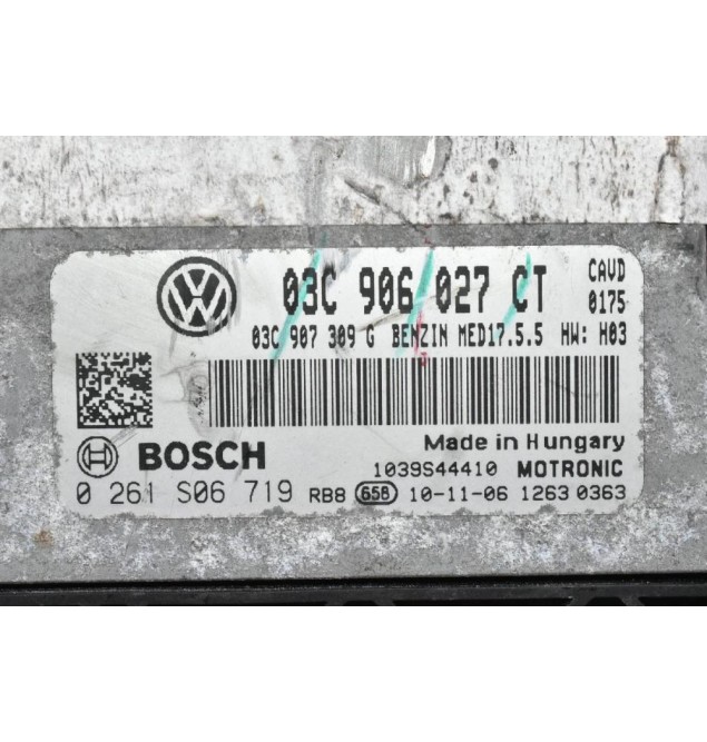 Εγκέφαλος Volkswagen Scirocco / Golf / Polo 1.4 TSI CAVD CTHD 2008-2015 BOSCH 03C906027CT 0261S06719 03C907309G (Seat Ibiza)