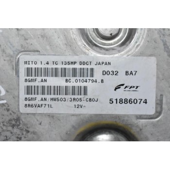 Εγκέφαλος Alfa Romeo Mito / Giulietta 1.4 Turbo MultiAir 120A 955A7000 2009-2014 (Γνήσια) 51886074 (Fiat Punto 500 Tipo Bravo Qubo Doblo Fiorino)
