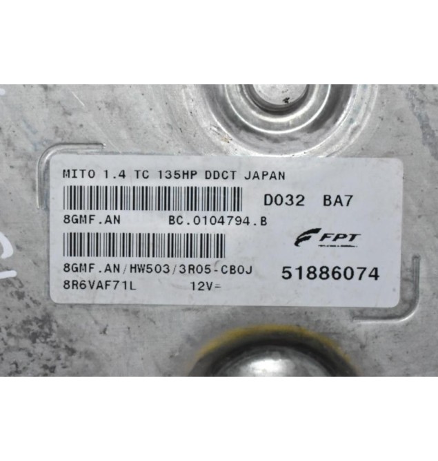 Εγκέφαλος Alfa Romeo Mito / Giulietta 1.4 Turbo MultiAir 120A 955A7000 2009-2014 (Γνήσια) 51886074 (Fiat Punto 500 Tipo Bravo Qubo Doblo Fiorino)