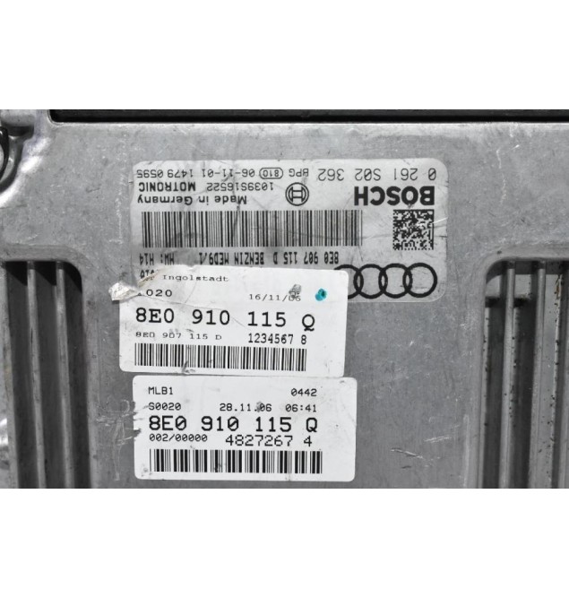 Εγκέφαλος Audi A4 1.8 / 2.0 TFSI CDH BWE BGB 2007-2012 BOSCH 8E0910115Q 0261S02362