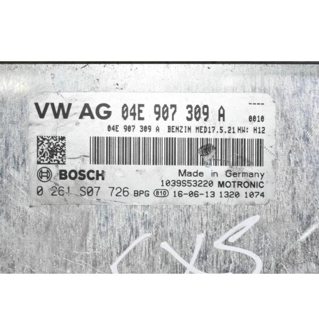 Εγκέφαλος Volkswagen Polo Golf Jetta 1.2 / 1.4 TFSI CXS 2012-2020 04E907309A 0261S07726 (Seat Leon Ibiza Toledo / Skoda Octavia / Fabia) (CMBA CXSA CHPA CPTA CJZB CJZ)