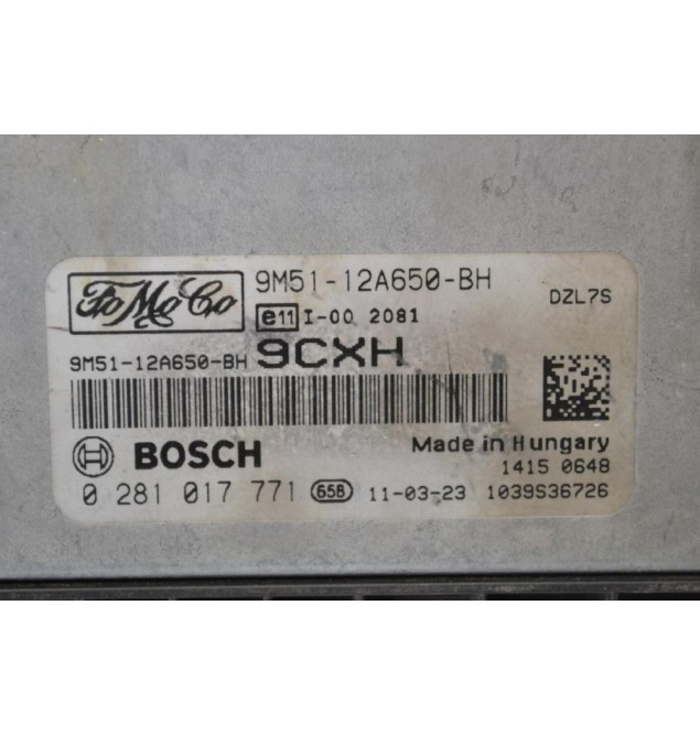 Εγκέφαλος Ford Focus 2005-2012 9M5112A650BH 9CXH 0281017771 (BOSCH) DZL7S