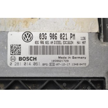 Εγκέφαλος Volkswagen Jetta / Golf 1.9 TDI 2002-2012 03G906021PM 0281014061 03G906021AN 1039S21729 (Seat Audi Skoda)
