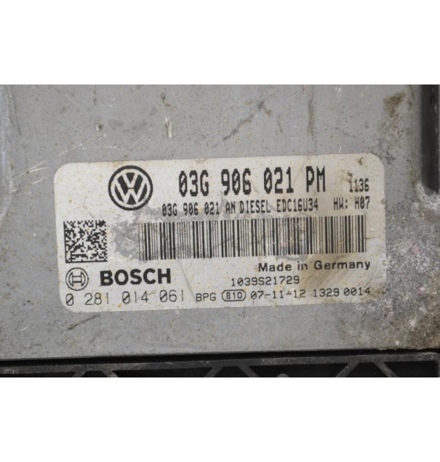 Εγκέφαλος Volkswagen Jetta / Golf 1.9 TDI 2002-2012 03G906021PM 0281014061 03G906021AN 1039S21729 (Seat Audi Skoda)