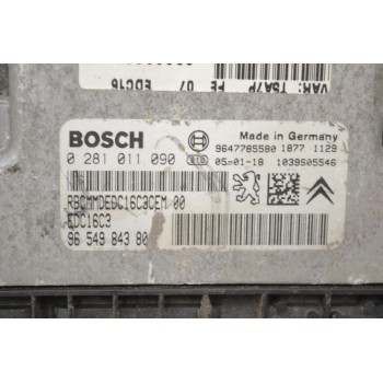 Εγκέφαλος Peugeot 206 2001-2009 RBCMMDEDC16C3CEM00 0281011090 EDC16C3