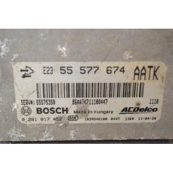 Εγκέφαλος Opel Astra 2009-2015 BOSCH 55577674 86AATK711100447 5575350 0281017452