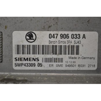 Εγκέφαλος Skoda Fabia 1999-2003 SIEMENS 047906033A 5WP4330905 3PA SJ43