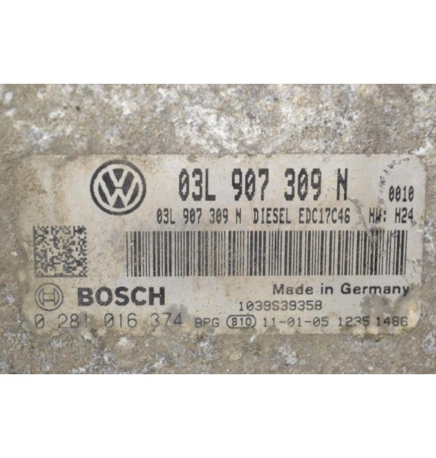 Εγκέφαλος Volkswagen Passat 2010-2016 BOSCH 03L907309N EDC17C46 0281016374 1039S19158