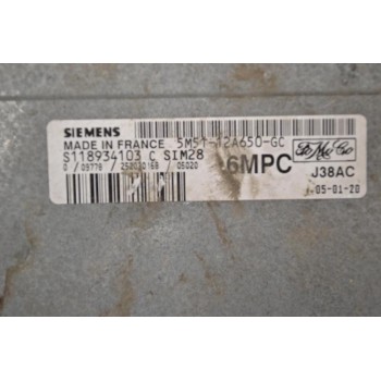 Εγκέφαλος Ford Focus 2004-2012 SIEMENS S118934103C SIM28 5M5T12A650GC J38AC