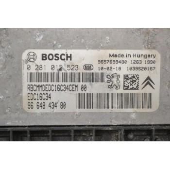 Εγκέφαλος Citroen C3 / Peugeot 207 1.4 2005-2015 9664843480 0281012523 9657699480 1039S20167