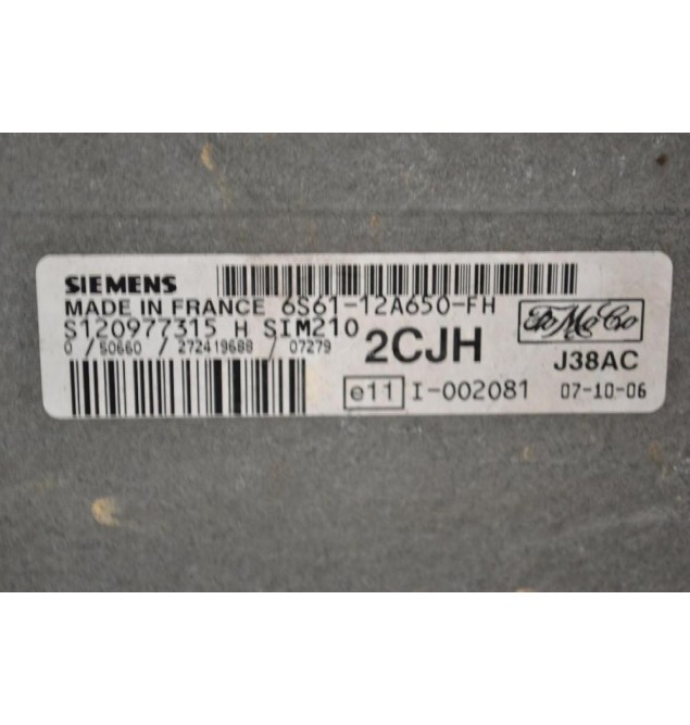 Εγκέφαλος Ford Fiesta 2002-2008 6S6112A650FH 2CJH S120977315H