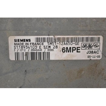 Εγκέφαλος Ford Focus 2004-2008 SIEMENS S118934103E 5M5112A650GE