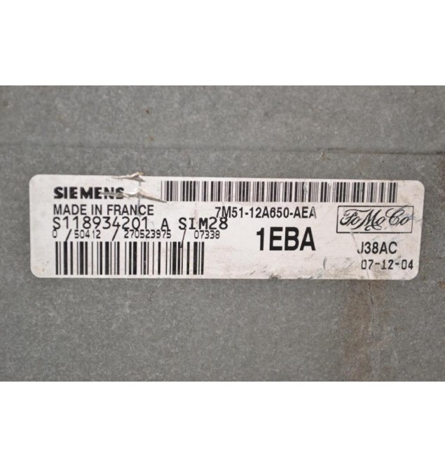 Εγκέφαλος Ford Focus 2004-2013 SIEMENS S118934201A 7M5112A650AEA 1EBA J38AC