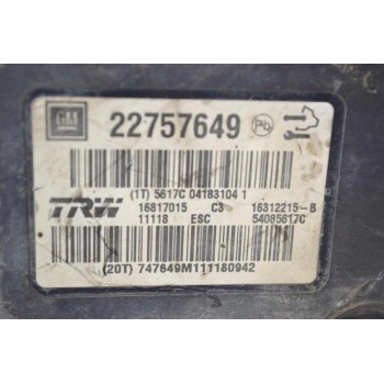 Μονάδα ABS Opel Insignia 2008-2017 TRW 22757649 16817015 16312215-B 54085617C