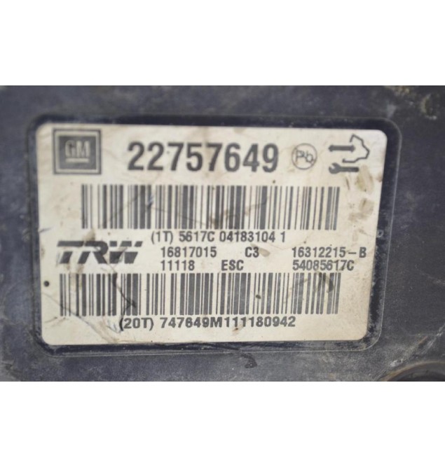 Μονάδα ABS Opel Insignia 2008-2017 TRW 22757649 16817015 16312215-B 54085617C