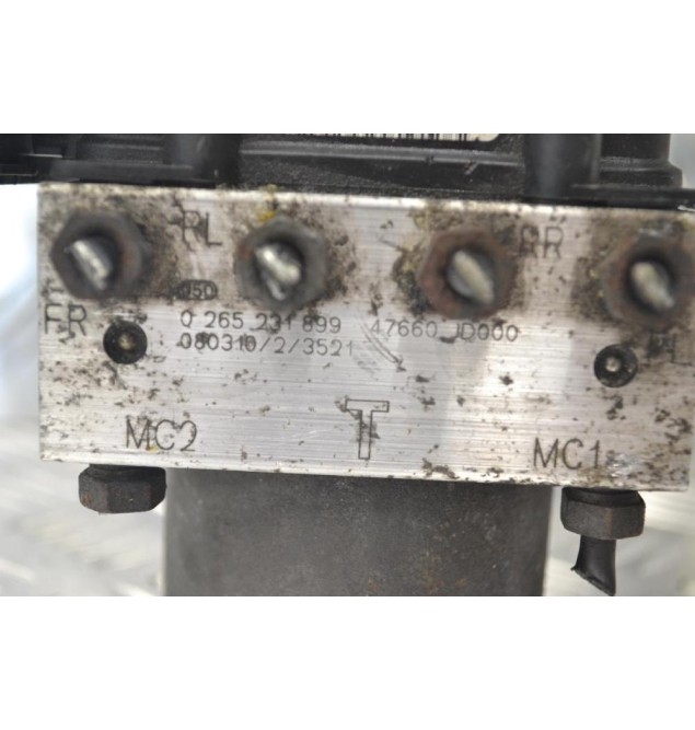 Μονάδα ABS Nissan Qashqai 2007-2013 BOSCH 47660 JD000 47660JD000 0265231899 0265800609