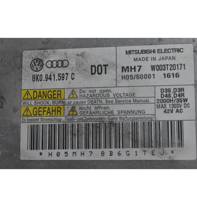 Φανάρι Εμπρός Δεξιά Audi A4 2008-2012 8K0941004Q 8K0941597C 8K0907472A (Γνήσιο) (Xenon / LED)