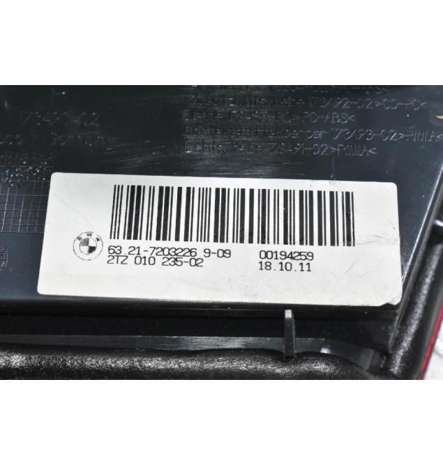 Φανάρι Πίσω Πορτ Μπαγκάζ Δεξιά Bmw F10 / F11 520 - 525 2009-2016 7203226 9-09 2TZ010235-02 (Γνήσιο)