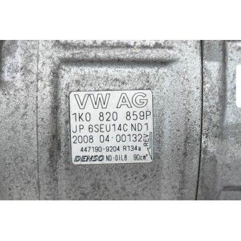 Κομπρεσέρ Aircondition A/C Volkswagen Golf Jetta Passat Eos Scirocco Tiguan Caddy Touran 1.4 1.8 2.0 TSI TFSI 2005-2012 1K0820859P 447190-9204 (Seat / Audi / Skoda) CAXA CAVE CTHA CBZB CBZA BZB CDAA