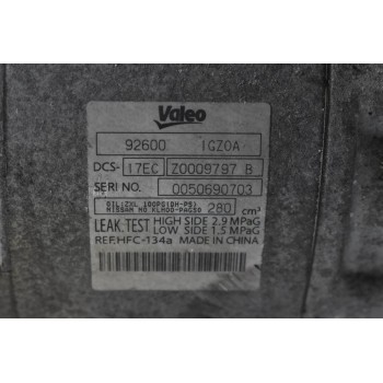 Κομπρεσέρ Aircondition - A/C Nissan Qashqai 2.0 MR20 2007-2012 92600-1GZ0A