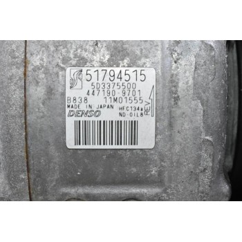 Κομπρεσερ Aircondition Alfa Romeo Giulietta / Mito 1.4 Turbo MultiAir 135ps 955A7000 2009-2014 51794515 0280750137 (Lancia Ypsilon / Fiat Grande Punto 500L Tipo Bravo Doblo Stilo / Abarth 500 595 695)
