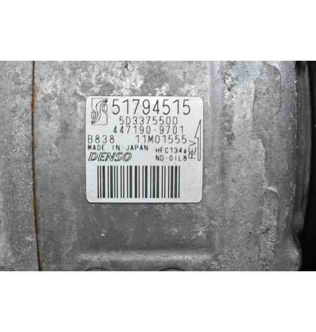 Κομπρεσερ Aircondition Alfa Romeo Giulietta / Mito 1.4 Turbo MultiAir 135ps 955A7000 2009-2014 51794515 0280750137 (Lancia Ypsilon / Fiat Grande Punto 500L Tipo Bravo Doblo Stilo / Abarth 500 595 695)