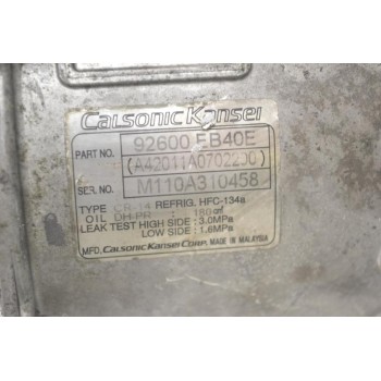 Κομπρεσέρ Aircondition - A/C Nissan Navara 2009-2025 CALSONIC 92600EB40E A42011Α0702200