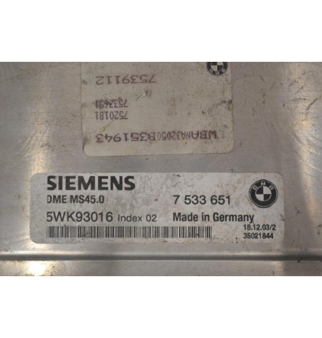 Εγκέφαλος Bmw Z4 2002-2005 SIEMENS 7533651 5WK93016 DMEMS450