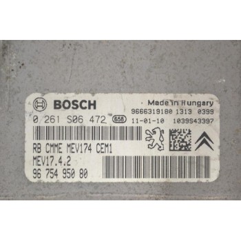 Εγκέφαλος Peugeot 308 / 207 / 3008 5F01 5FW EP6 2005-2022 9675495080 0261S06472 9666319180 (Citroen C4 C3)