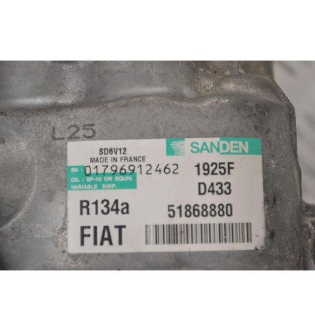 Κομπρεσέρ Aircondition - A/C Fiat Doblo 2010-2023 SANDEN 51868880 1925F R134a D433