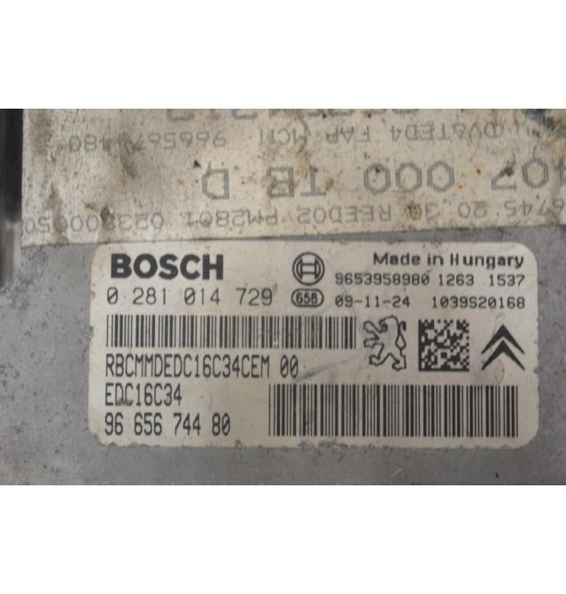 Εγκέφαλος Peugeot 3008 / Citroen C4 Picasso 1.6 HDI 2006-2015 9665674480 9653958980 0281014729