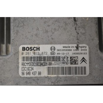 Εγκέφαλος Citroen Berlingo - Pegeuot Partner 1.6 HDI 9H03 2015-2018 0281013872 9664843780 1039S20163 9653958980