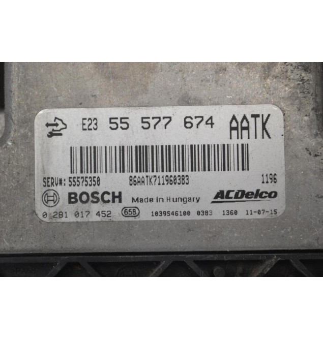 Εγκέφαλος Opel Astra 2009-2015 BOSCH 55577674 5575350 0281017452