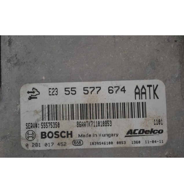 Εγκέφαλος Opel Astra 2009-2015 BOSCH 55577674 5575350 0281017452