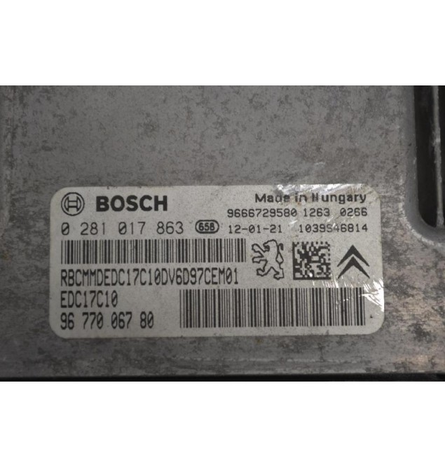 Εγκέφαλος Peugeot Partner 2008-2018 BOSCH 0281017863 9677006780 1039S46814 9666729580