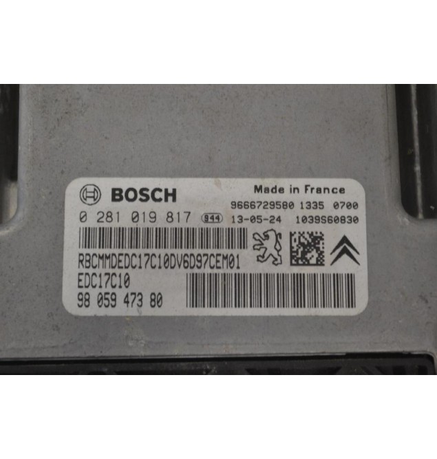 Εγκέφαλος Peugeot 208 2012-2019 0281019817 9805947380 9666729580 1039S60830