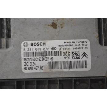 Εγκέφαλος Citroen Berlingo - Pegeuot Partner 1.6 HDI 9H03 2015-2018 0281013872 9664843780 1039S20163 9653958980