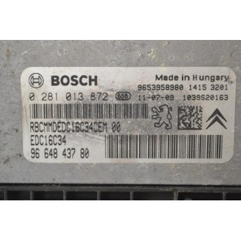Εγκέφαλος Citroen Berlingo - Pegeuot Partner 1.6 HDI 9H03 2015-2018 0281013872 9664843780 1039S20163 9653958980