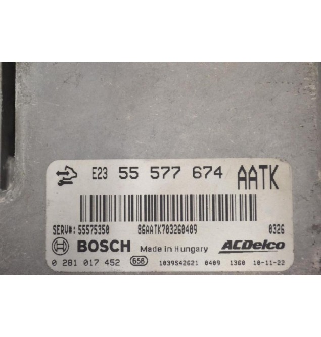 Εγκέφαλος Opel Astra 2009-2015 BOSCH 55577674 5575350 0281017452