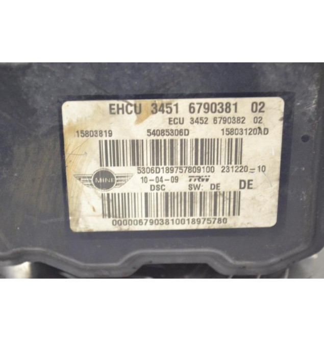 Μονάδα ABS Mini Cooper S 2004-2008 EHCU34516790381 15803819 54085306D